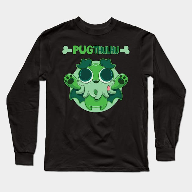 PUGTHULHU Long Sleeve T-Shirt by Sam Potter Design